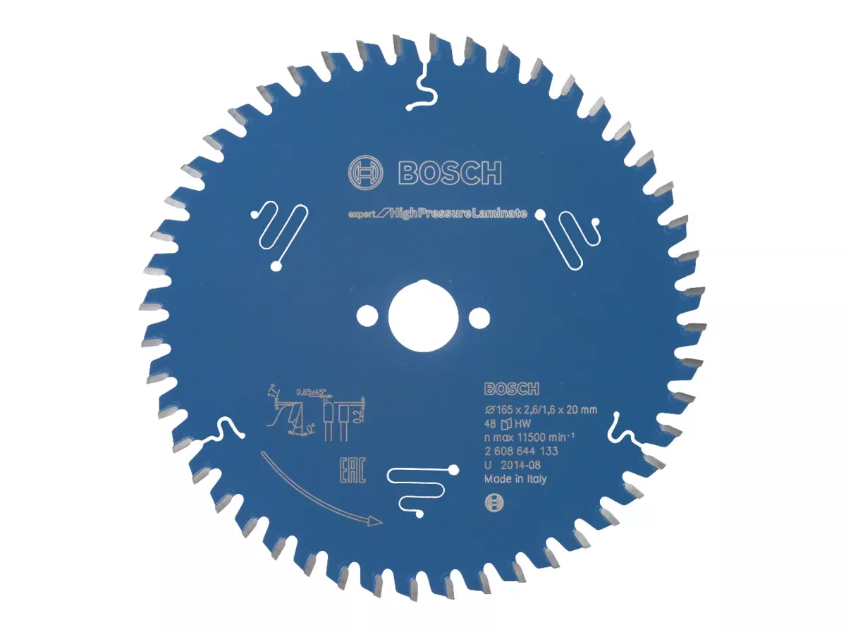 Lame Expert for High Pressure Laminate 165x20mm 48 dents Bosch